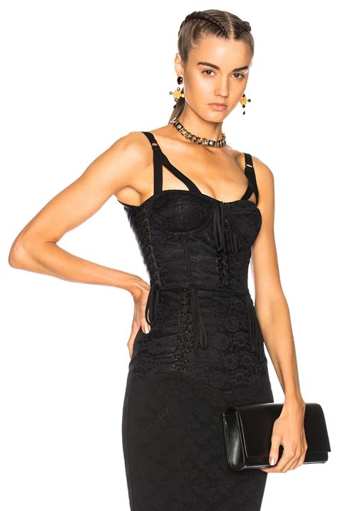 dolce gabbana black corset dress